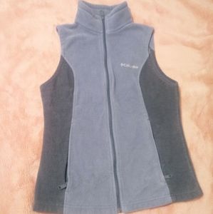 Women's blue fleece Columbia vest